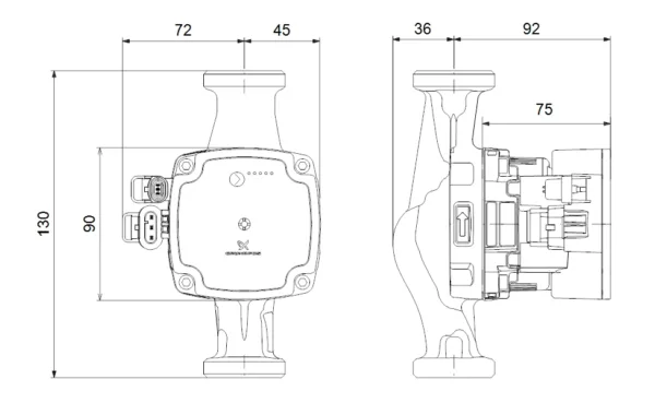 Grundfos Upm3 Auto 15-70 Sirkülasyon Pompası - Görsel 2